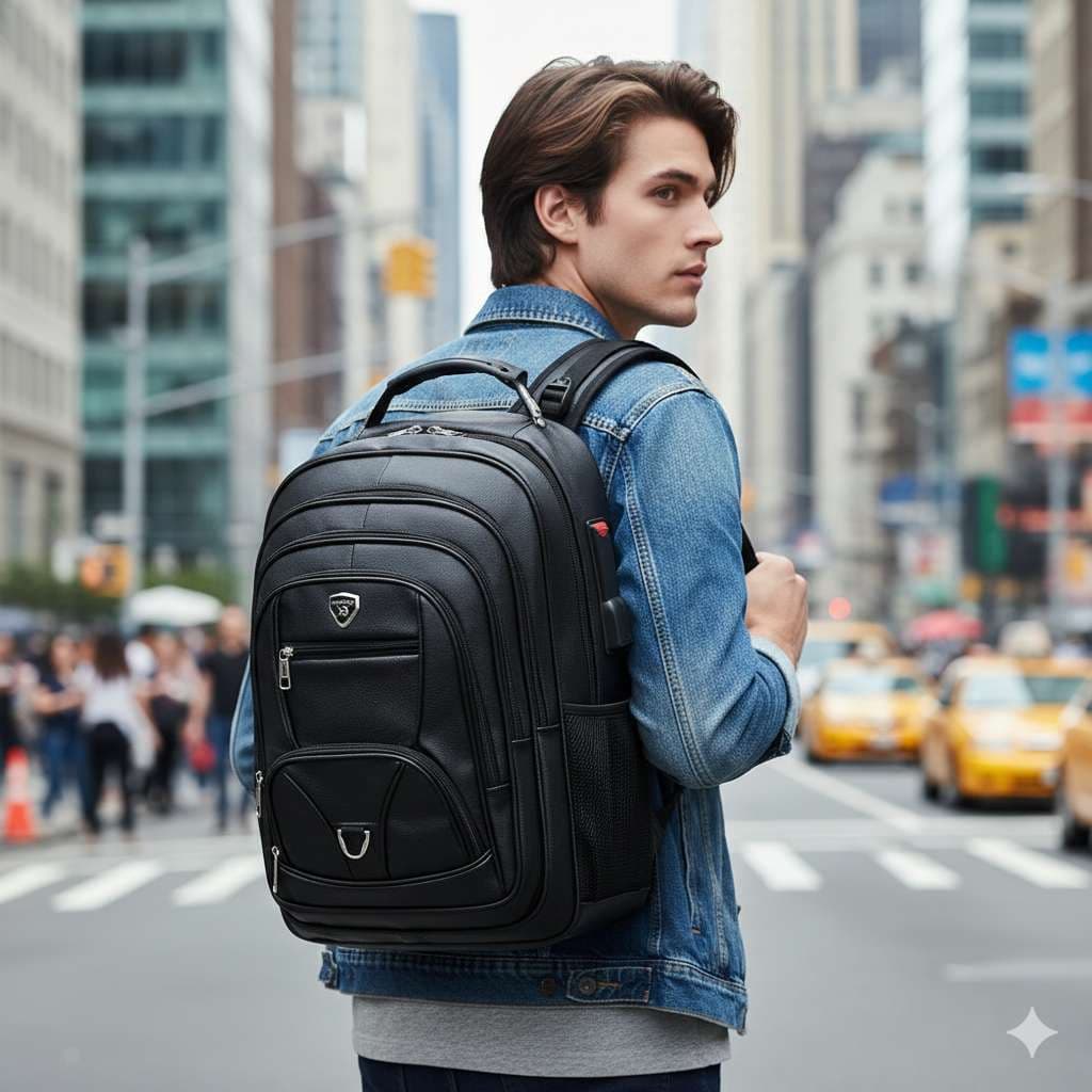 Mochila Notebook Executiva  com Cabo de Aço Impermeável Unissex para Trabalho e Faculdade