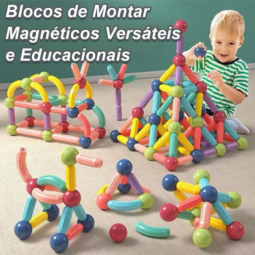144/128/64PECAS Blocos De Construção 3d Magnéticos Brinquedo ímã Varas Bolas Jogo Montagem Para Crianças