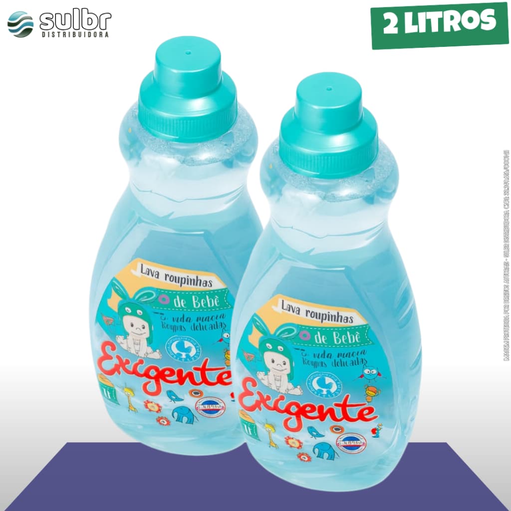 Sabão Líquido Para Roupas de Bebê Brilholac Hipoalergênico Kit 2 Unidades