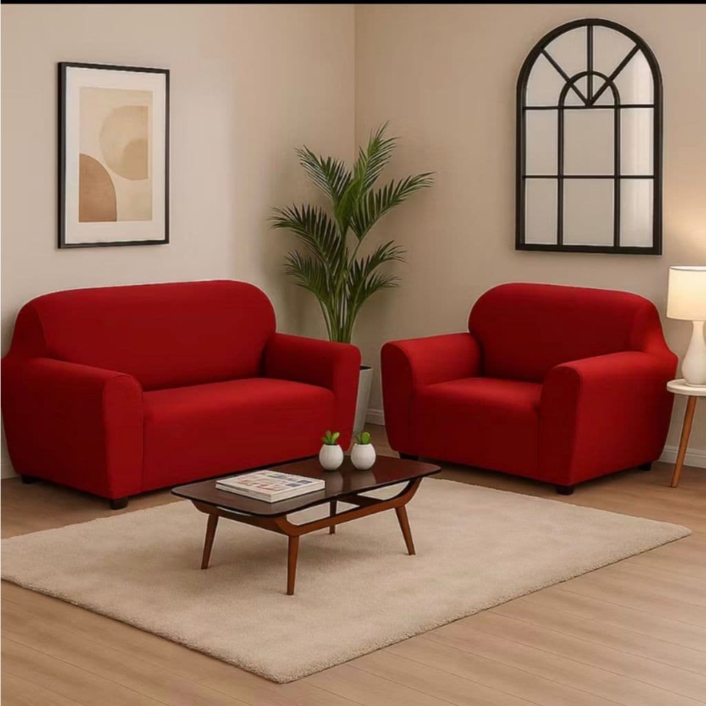 Kit Capa de Sofá 2 e 3 Lugares Coladinha Malha Gel – Ajuste Perfeito, Conforto e Proteção