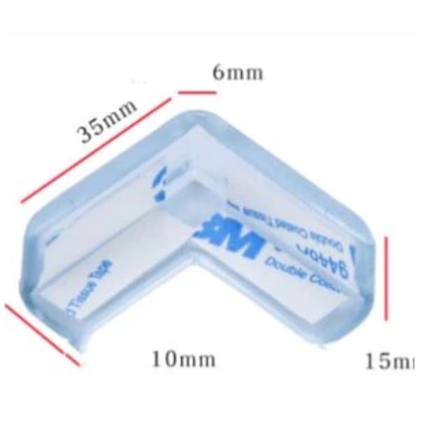 Protetor Quina De Mesa Em Silicone Com Adesivo Para Móveis Quarto Cozinha - QUADRADO OU REDONDO