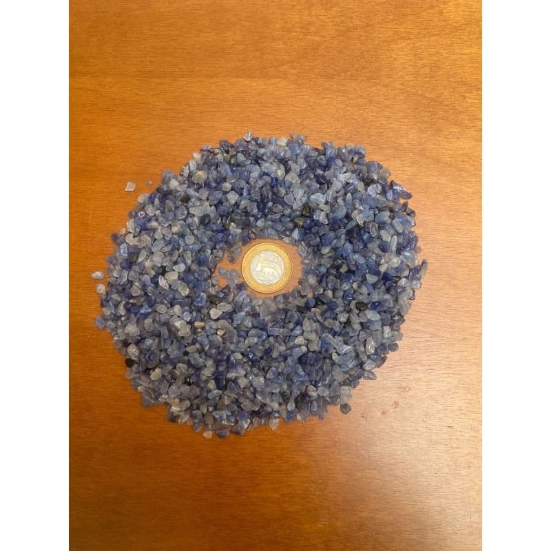 Pedra cascalho Quartzo Azul miúda pp tamanho médio 1 MM à 4MM
