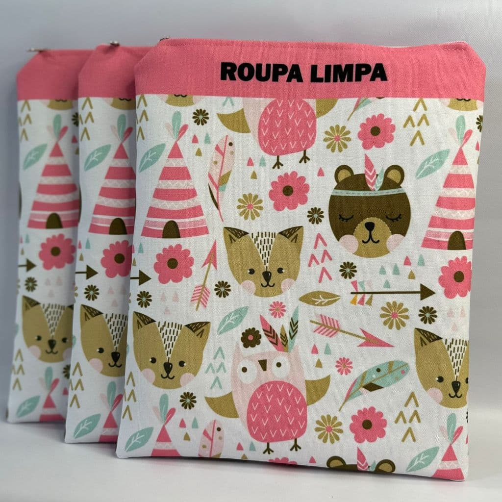 1unid Creche Organizador De Mala Mochilas Saquinho Organizador de Nylon Roupa Suja Roupa Limpa Tematico