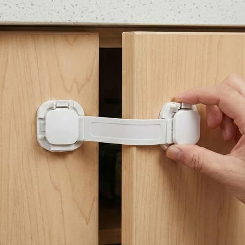 Trava Gaveta Armário Segurança Bebê Criança Protetor Porta Geladeira Vaso Sanitário Branco Infantil Multiuso Resistente