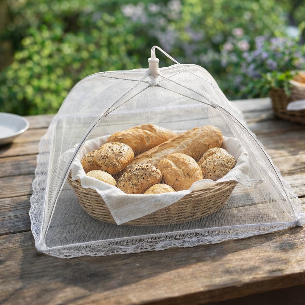 Cobre Alimentos Retrátil em Tela – Proteção Prática e Higiênica  Mantenha seus alimentos sempre protegidos com o Cobre