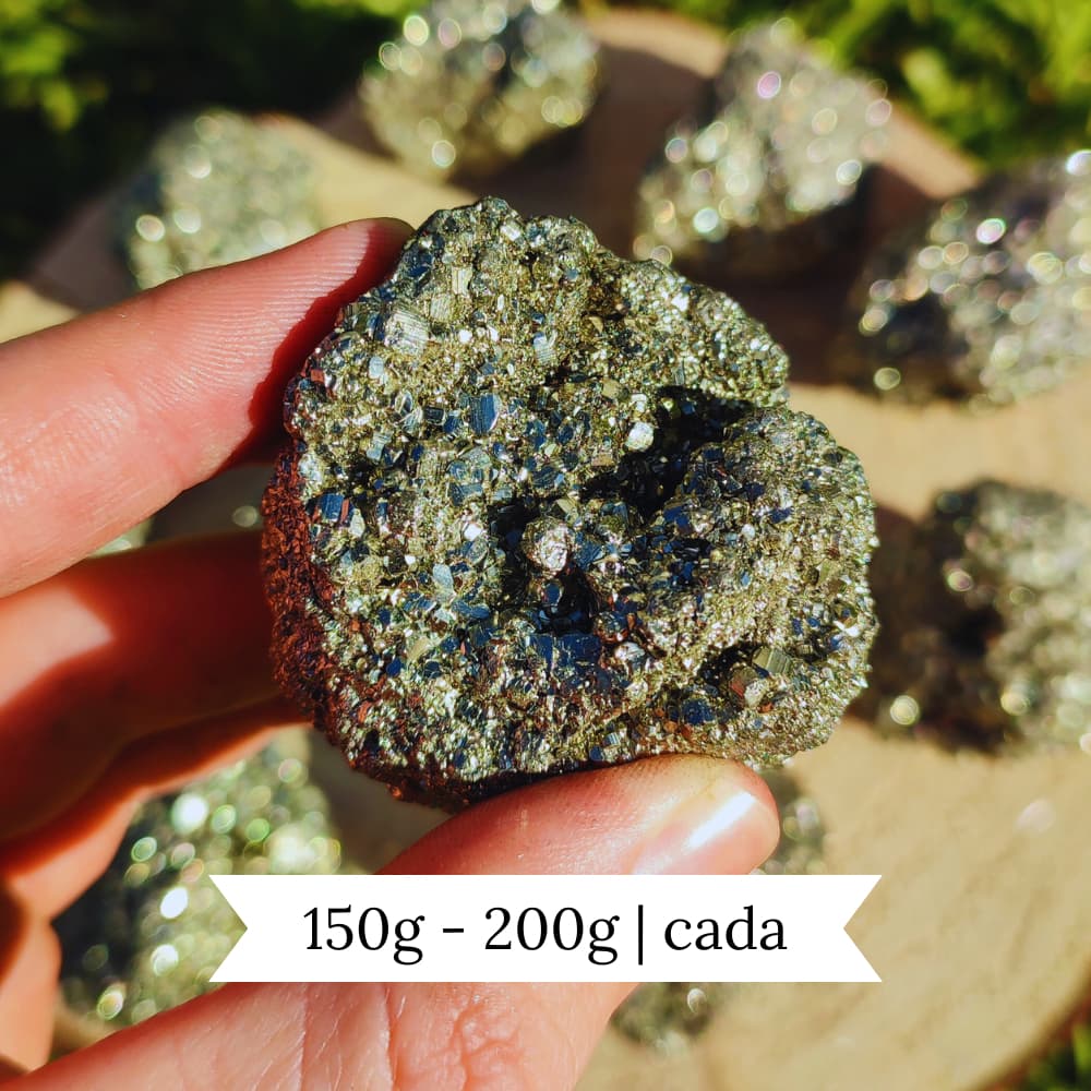 Pirita G | 150g - 200g | Pedra Natural de Prosperidade & Riqueza