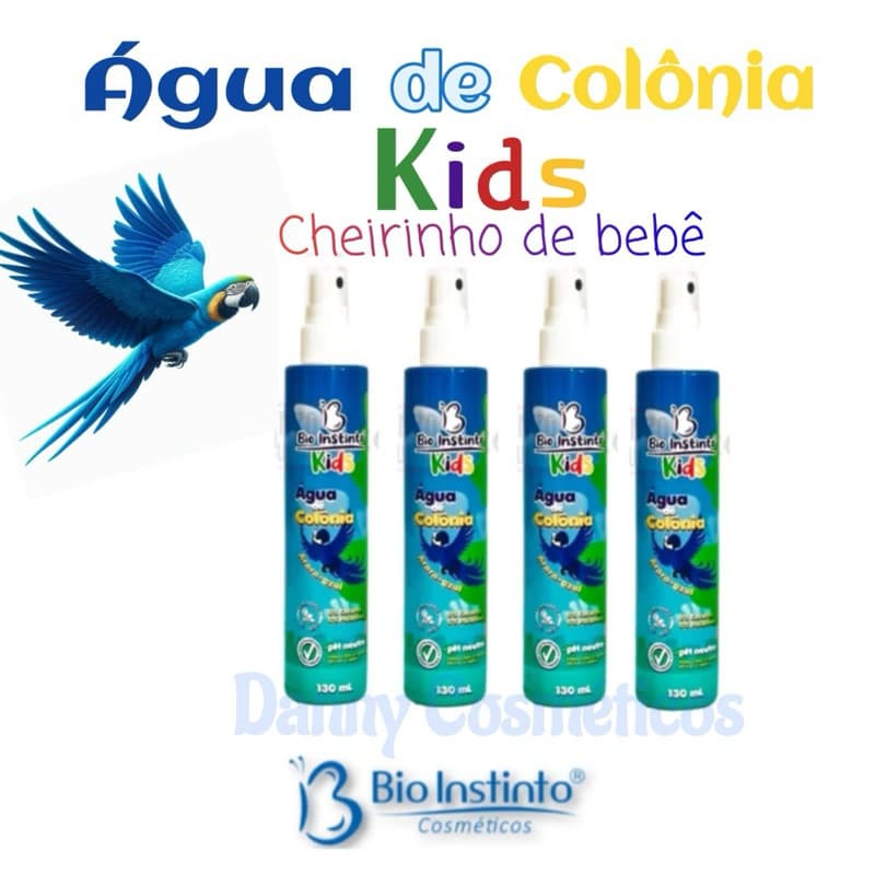 Kit 04 Unid Água de Colônia Infantil Kids 130 ml - Bio Instinto