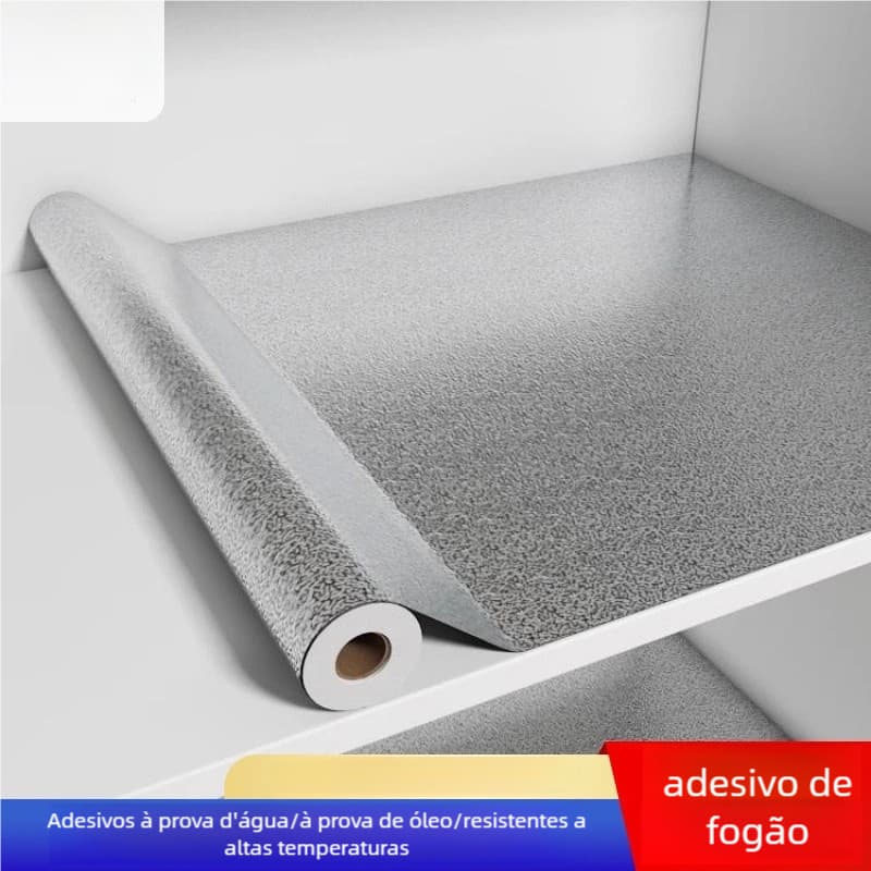 Adesivo Alumínio Cozinha Impermeável – Protetor Fogão, Pia e Armário, 3M/5M