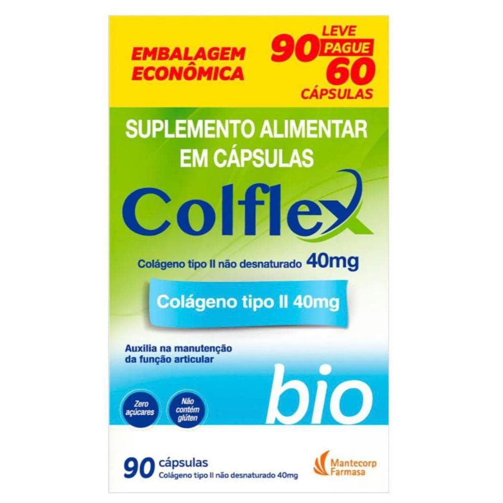 Colflex Bio Colágeno tipo|| não hidrolisado c/90 Cápsulas