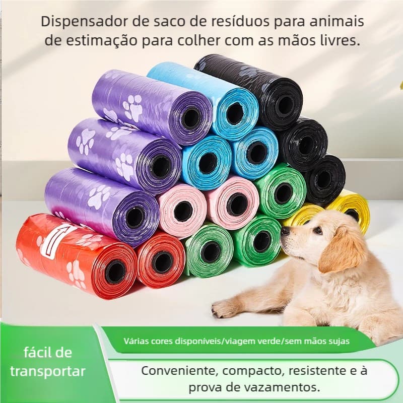 12 Rolinhos de Refil de Lixo Pet: Saquinhos para Cão, Gato e Coco