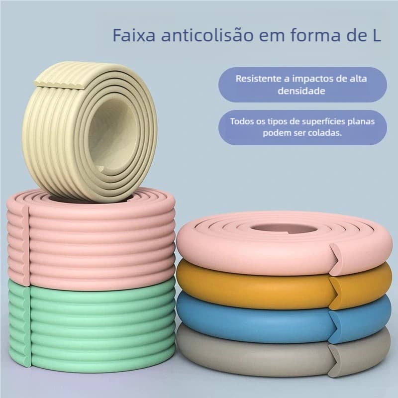 Tiras Adesivas Protetor de Quina Cantoneira Parede Anti-Impacto
