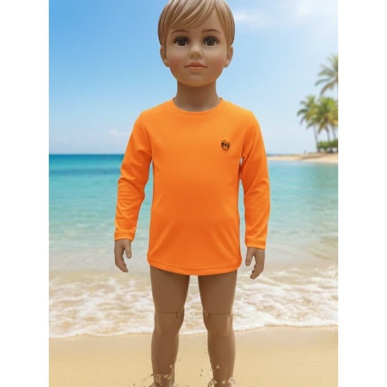 camiseta infantil proteção solar UV 50 2 A 14 anos praia piscina