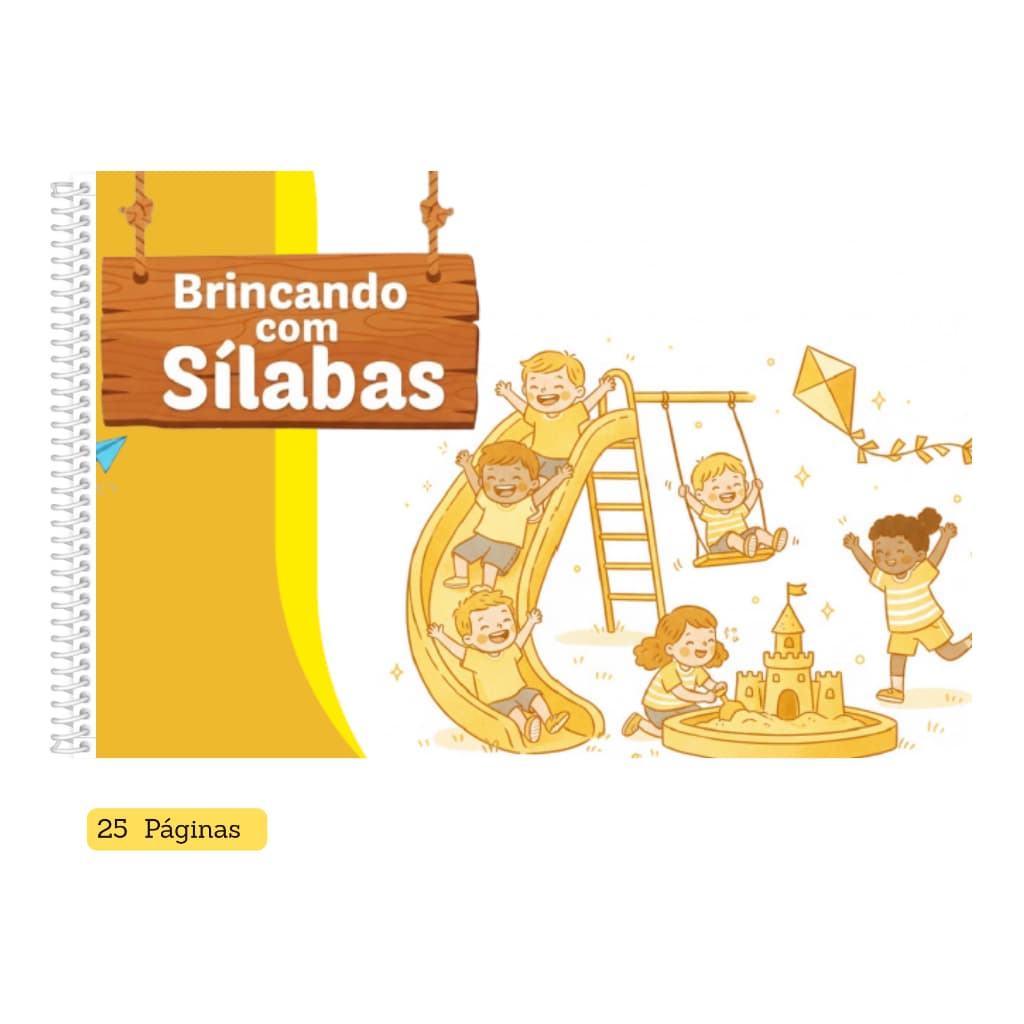 Apostila de Alfabetização | Brincando com as silabas | Textos Fáceis e Ilustrados | Leitura  Silábica Infantil | 25 Pág