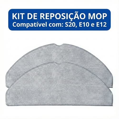 Kit Panos Mop para Robô Aspirador Compatível com S20 E10 E12