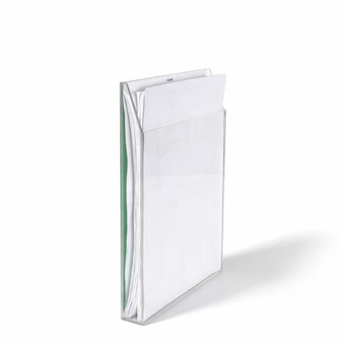 Display Porta Papel A4 Em Acrílico Mesa Paredes Suporta Ate 100 Folhas