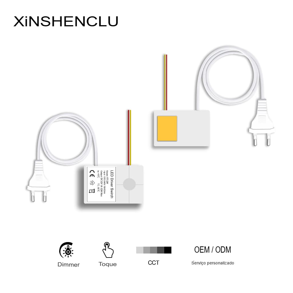 Espelho de banheiro Interruptor de Toque Sensor Sem Fonte Dimerizavel, Luz LED, 1A-12V