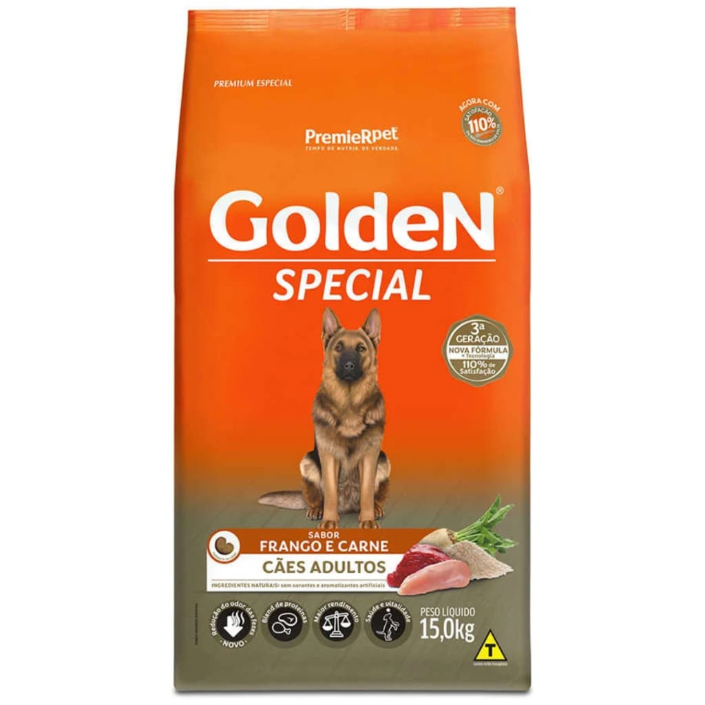 Ração Golden Special Para Cães Adulto Frango E Carne 15kg