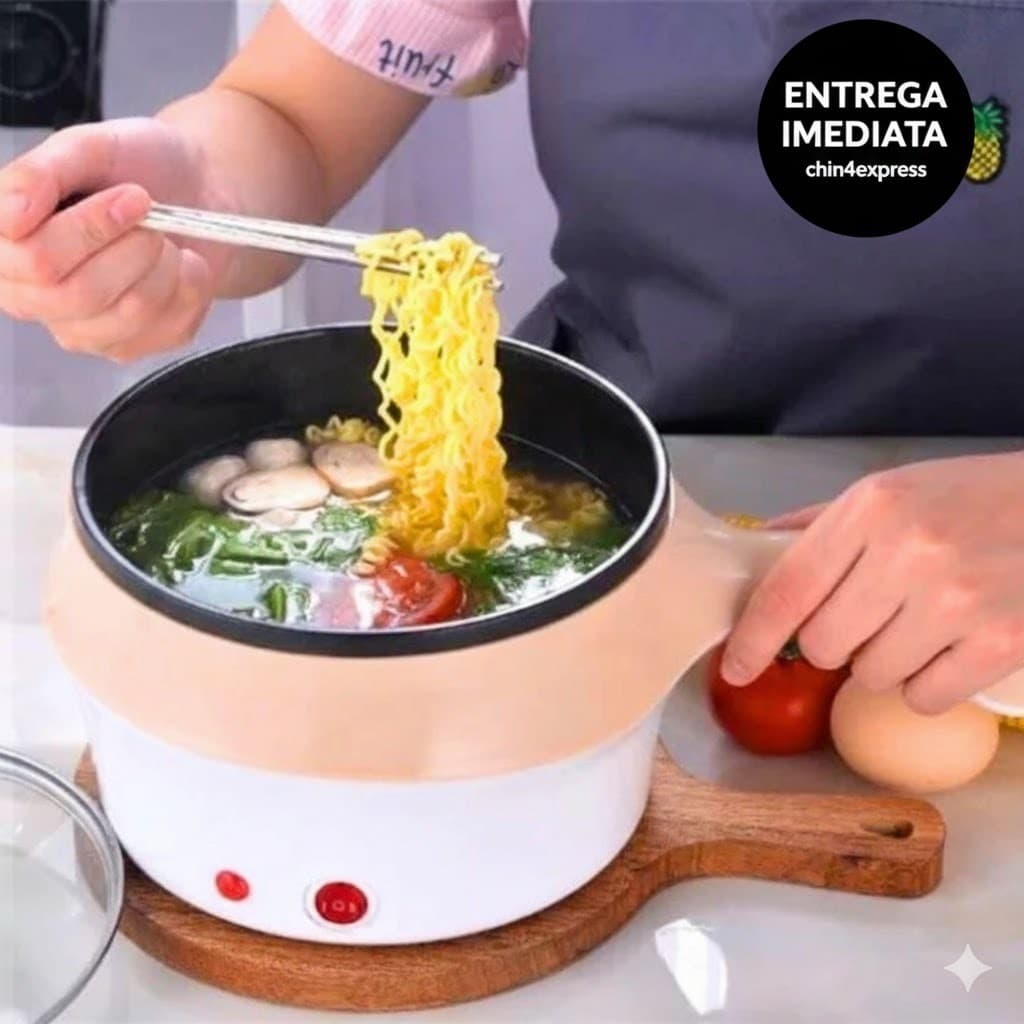 Panela Elétrica Aquecimento Rápido Antiaderente Alimentos Multifuncional 110v e 220v