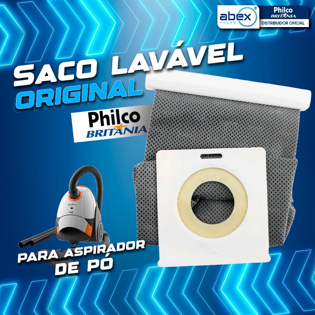 Filtro Aspirador De Pó Philco Britânia Faciclean 1400 1400H 1480N 1600 1640N Lavável Cinza Original