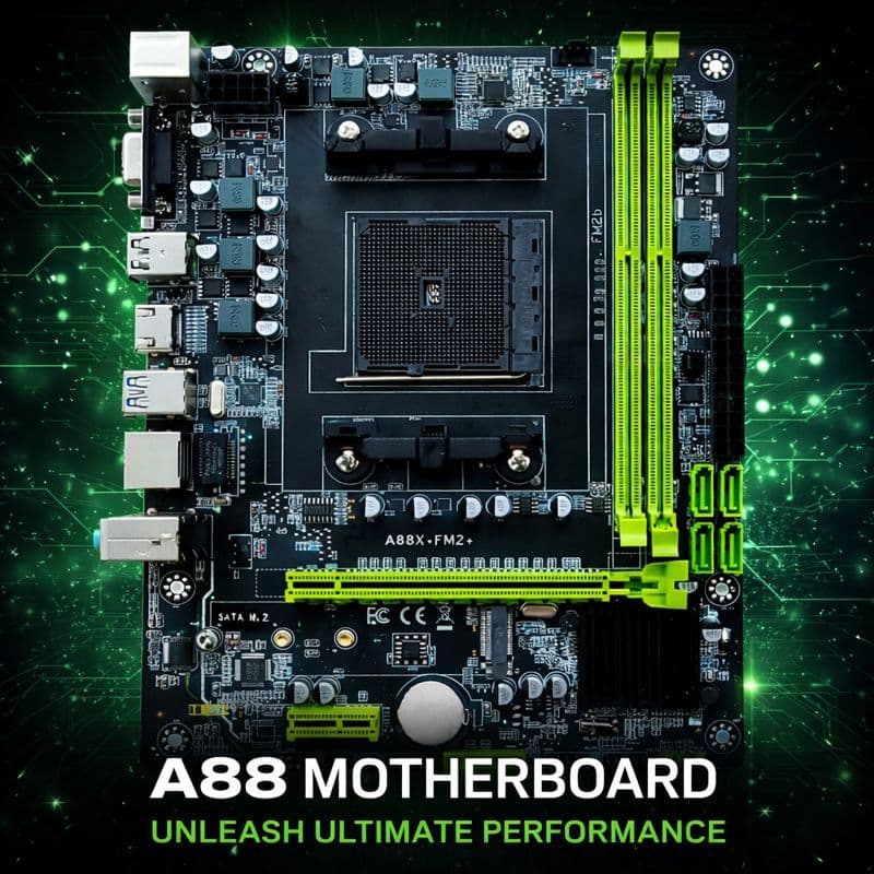 Placa Mãe A88 AMD FM2 DDR3 VGA HDMI USB 3.0 Rede Gigabit SATA 6Gb/s Desktop Original Promoção