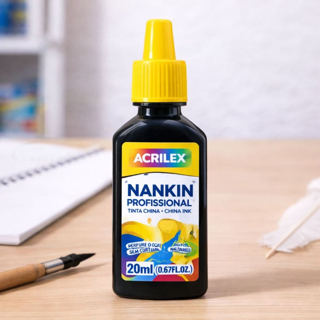 Tinta Nankin Profissional 20ml Preto Acrilex