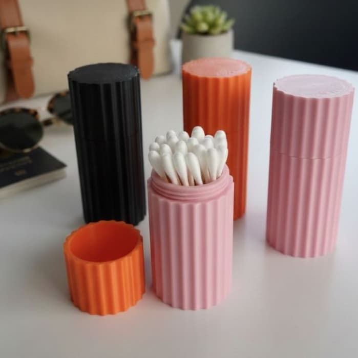 Porta Cotonetes para Viagem | Estojo Organizador Compacto Portátil para Higiene Pessoal