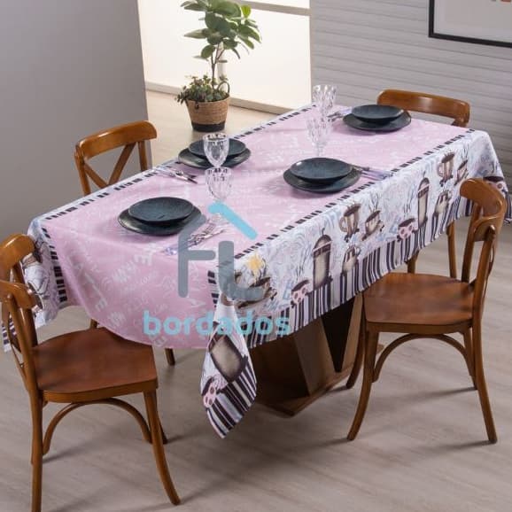 Toalha De Mesa 4 Cadeiras 100 X 145cm Decoração De Cozinha
