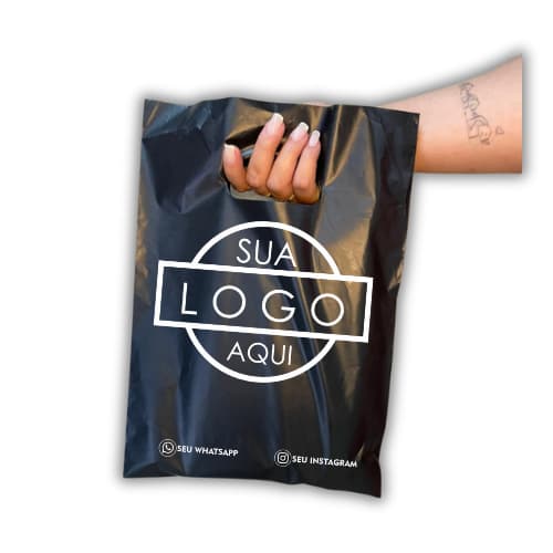 100 Sacolas Boca de Palhaço 25x35cm Personalizadas Ótimas para Lojas e Eventos