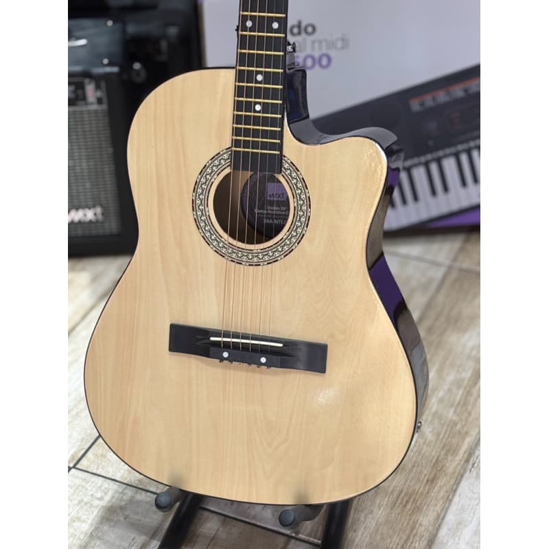 VIOLÃO ELETROACÚSTICO COM EQUALIZADOR CUTWAY AÇO MXT NATURAL
