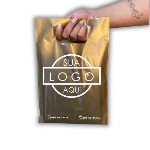 100 Sacolas Boca de Palhaço 20x30cm Personalizadas Ótimas para Lojas e Eventos