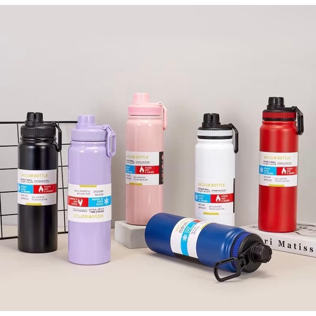 Garrafa Térmica Inox 800ML 🧊 Mantém Quente e Frio | Grande Capacidade Portátil para Café e Água