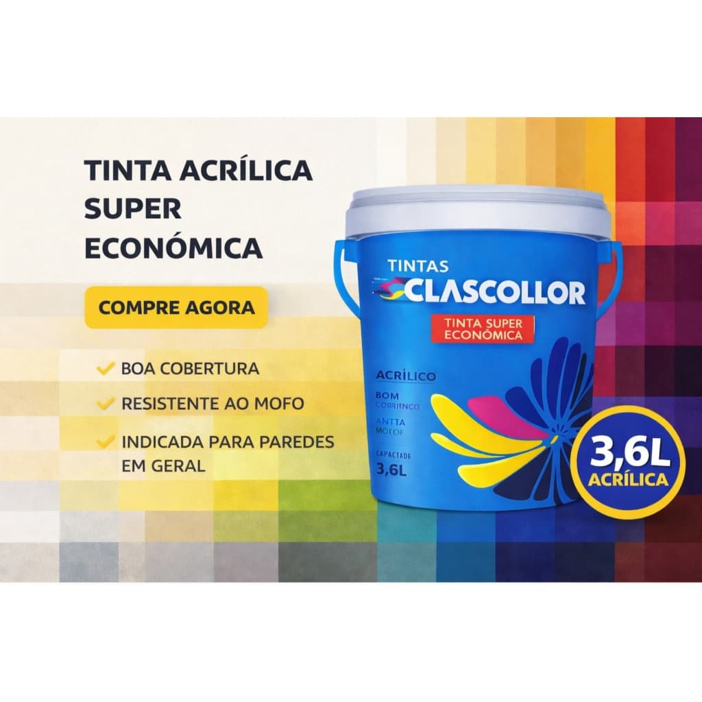 Tinta acrilica Economica alta resistência rendimento  Antmofo 3.6l