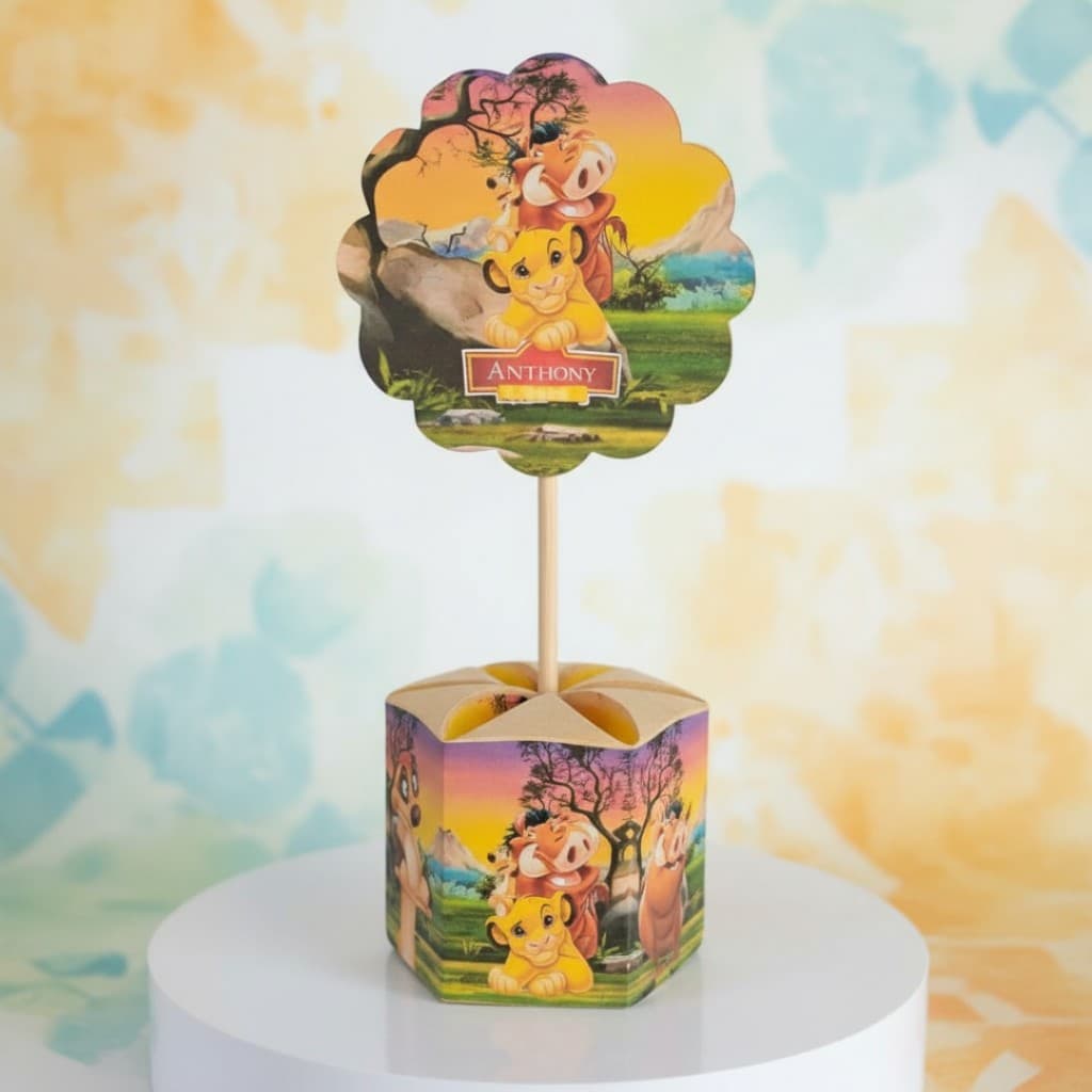 10 Unidades Centro de mesa Festa Infantil Rei Leão