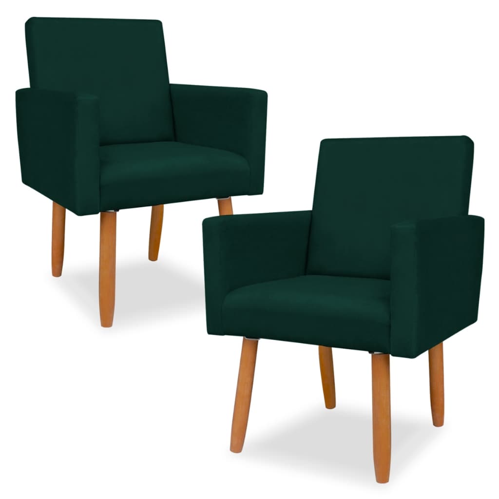 Envio Imediato - Kit 02 Poltrona Nina Decorativa Copa do Mundo Sala Quarto Recepção Escritório Pé Palito