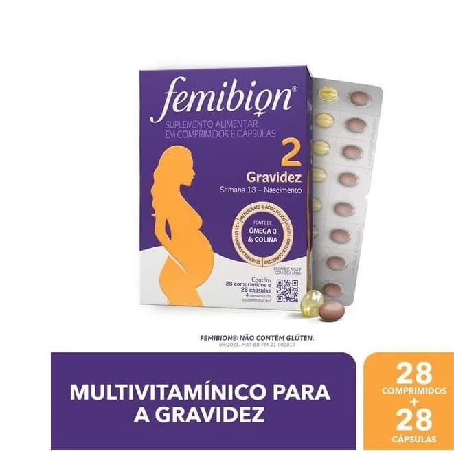 Femibion 2 Suplemento Para Gestantes 28 Comprimidos + 28 Cápsulas Multivitamínico
