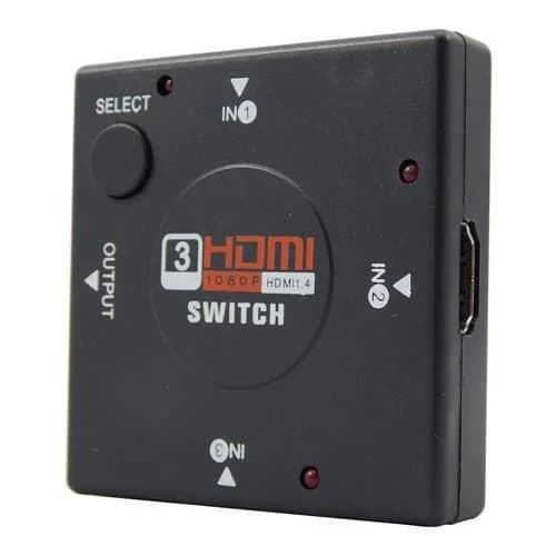Hdmi Switch Divisão 3x1 Cabo Adaptador 3 Entradas 1 Saída