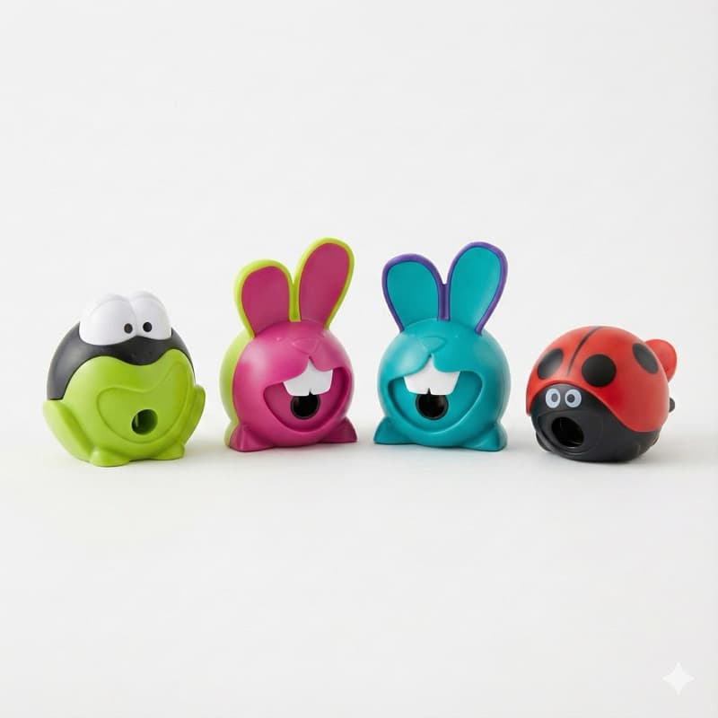 Apontador Maped Croc Croc Animal Fun: Sapo, Coelho e Joaninha