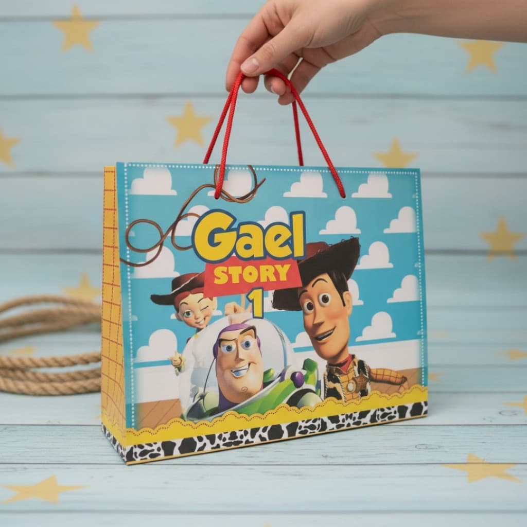10 Sacolinhas Personalizadas (G) Toy Story (20x16x6cm)