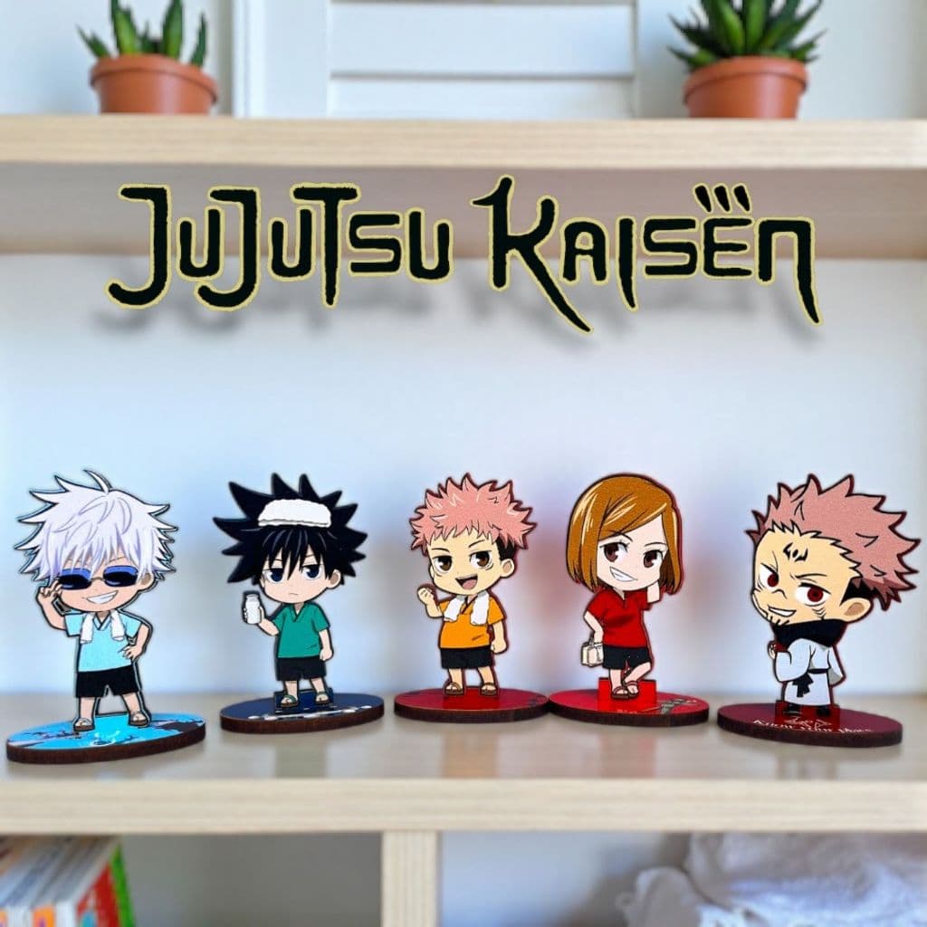 kit Totens Display Personagens de Mesa Jujutsu Kaisen combo com 5