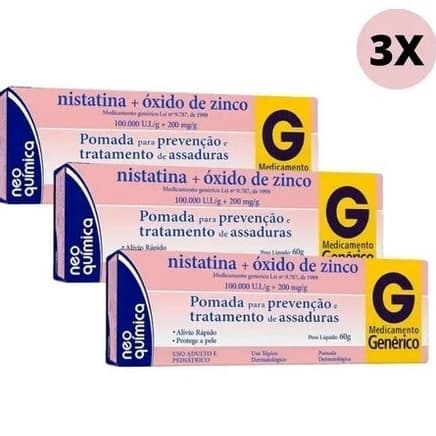 Nistatina + Óxido de Zinco Antifúngica e Protetora 60g