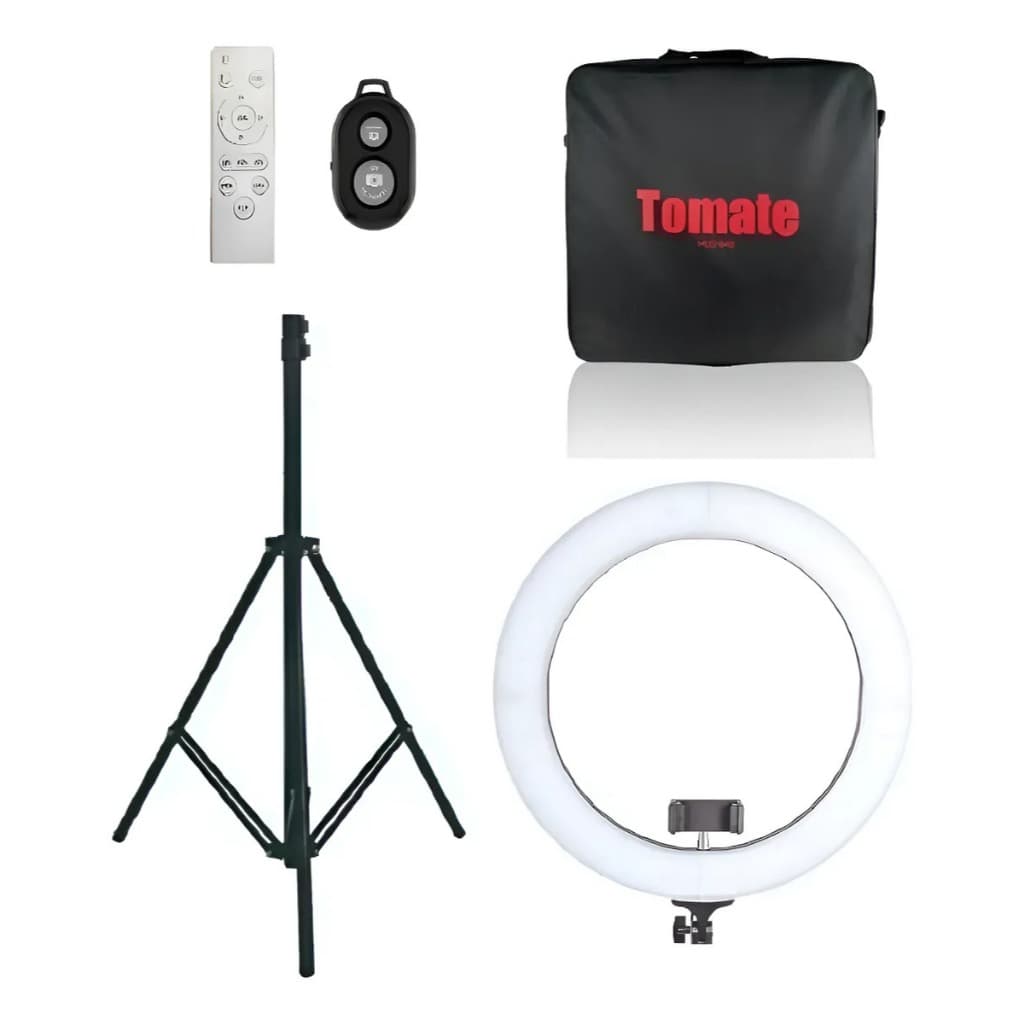 Ring Light Led 19 Polegadas 85w Profissional 48cm Tripe 2mt Estrutura Preto Luz Branco-neutro-frio