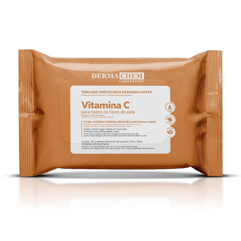 Lenços Demaquilantes Vitamina C Anti Idade Dermachem