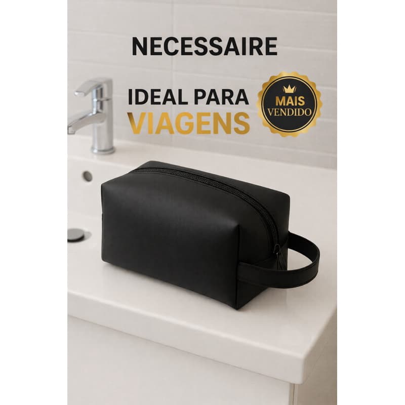 Necessaire Masculina de Viagem Compacta Resistente para Uso Diário