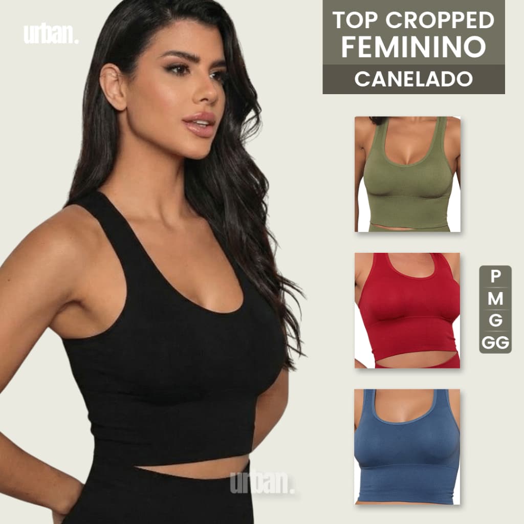 Top Fitness Nadador Cropped Academia com Bojo Removível