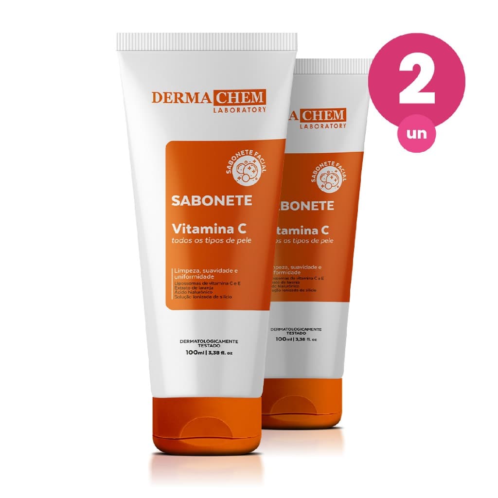Kit 2 Sabonete Vitamina C Anti-Idade 100ml Dermachem