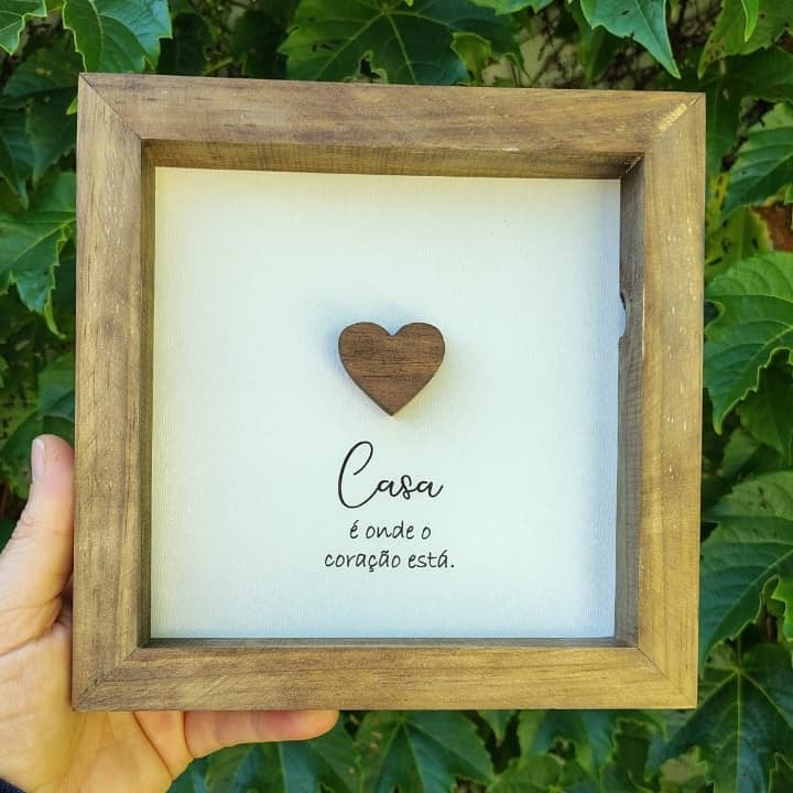 Quadro Decorativo com Moldura Rústica - FRASES MOTIVACIONAIS