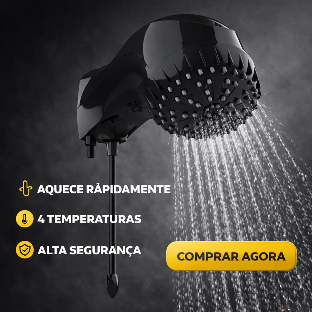 Chuveiro Elétrico Preto Top Banho Black Piano 127V 5500W - Sintex