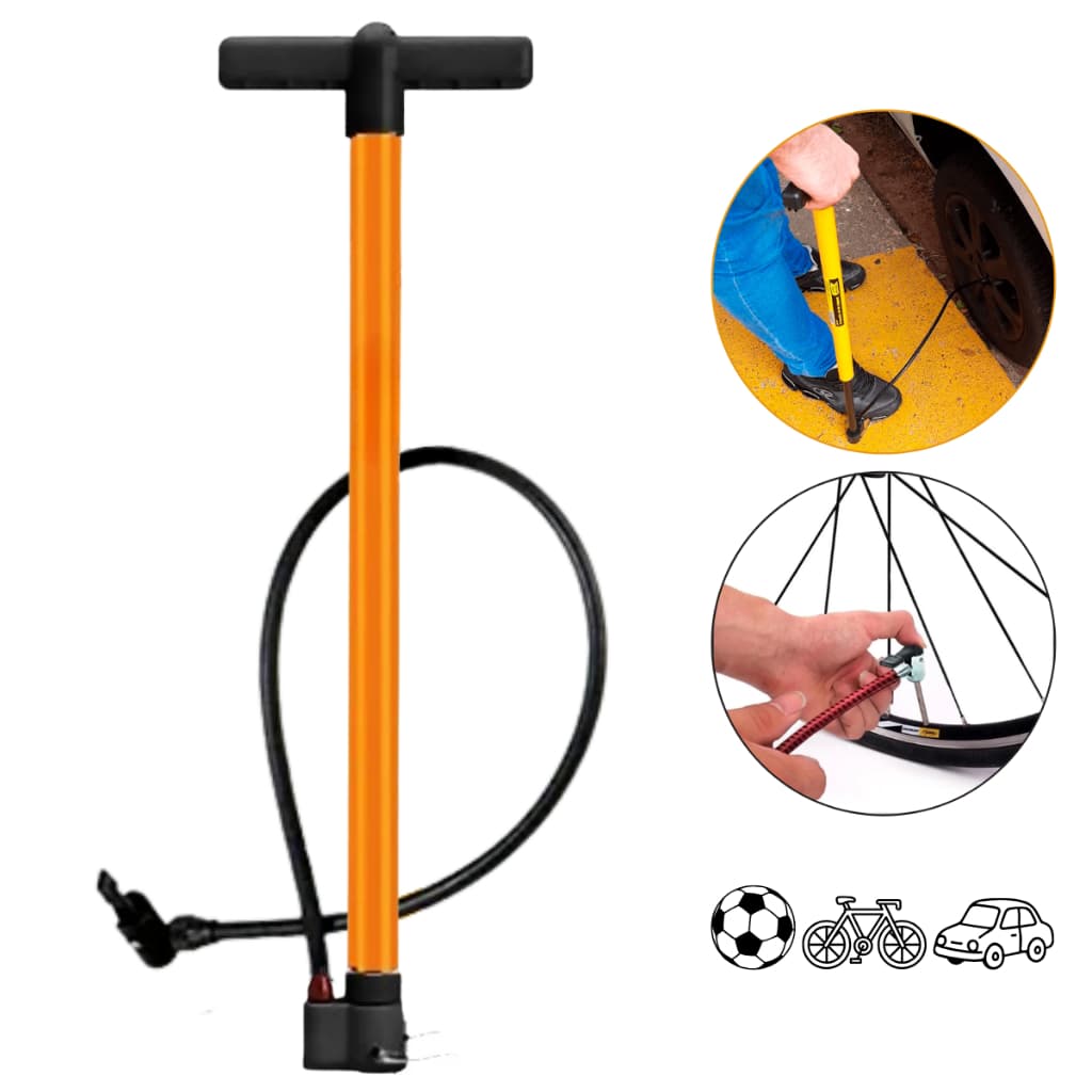 Bomba De Ar Encher Pneu De Bicicleta Bola Bike Colchão Manual