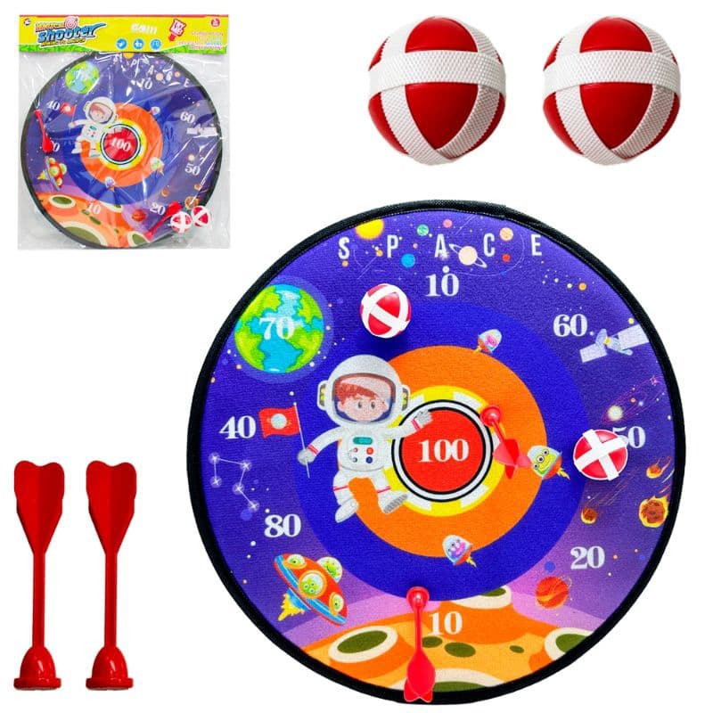 JOGO DE DARDOS COM 3 DARDOS DE VELCRO + ALVO REDONDO