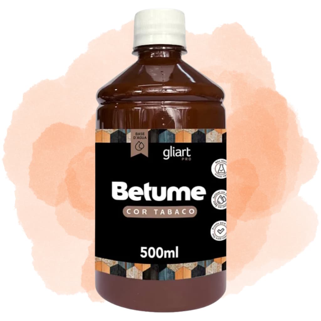 Betume Base De Água Gliart Cor Tabaco Acabamento Fosco 500ml Betume Patina Efeito Envelhecido Acabamento Rustico